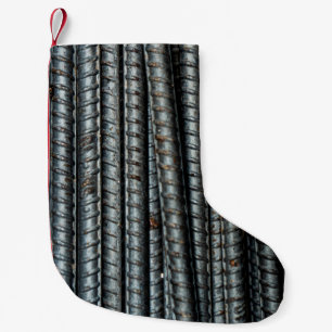 Black metal bars small christmas stocking
