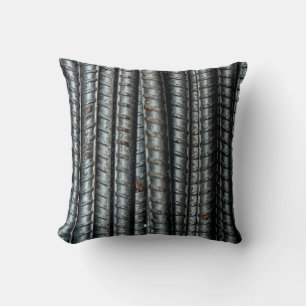 Black metal bars throw pillow