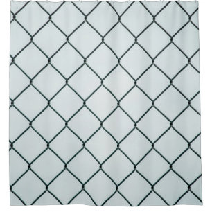 Black metal chain link fence