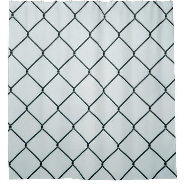 Black metal chain link fence (Front)