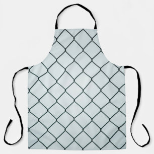 Black metal chain link fence apron
