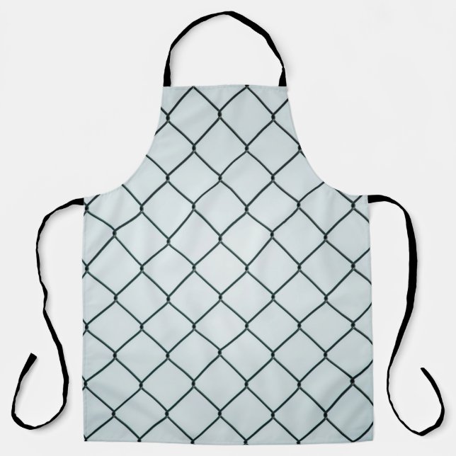 Black metal chain link fence apron (Front)