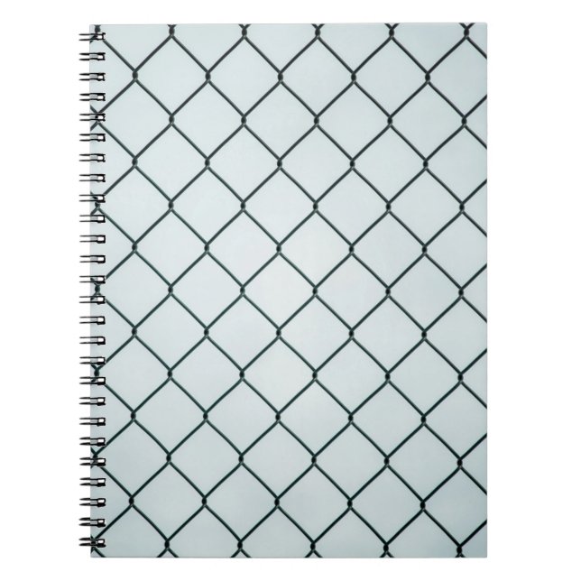Black metal chain link fence notebook (Front)