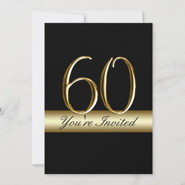 Black Metal Gold Imprimez les invitations d'annive (Devant)