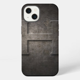 Black Metal H Monogram Iphone Case