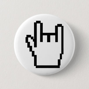 black metal-head icon 2 inch round button