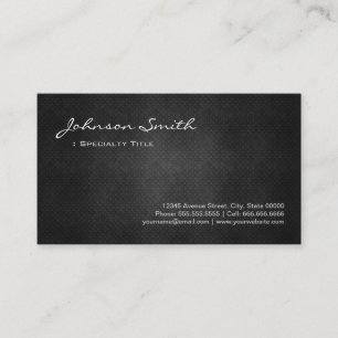 Black Metal Iron Steel - Cool Platinum Look Business Card