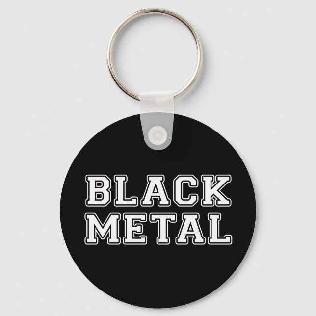 Black Metal Keychain (Front)