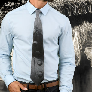 Black metal minimalist man's party  tie