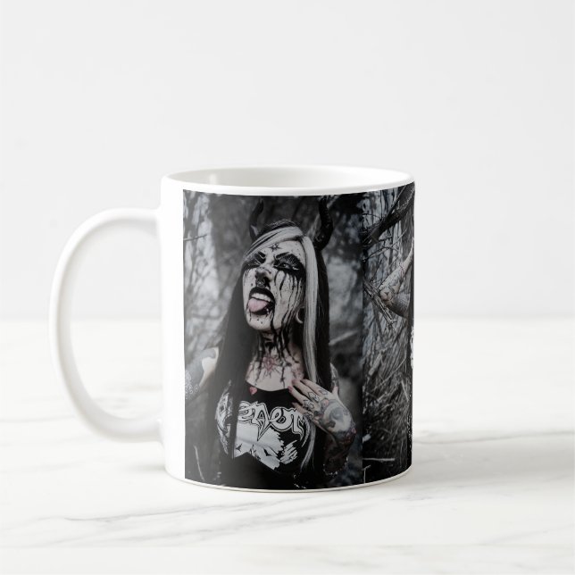 Black Metal Mug (Left)