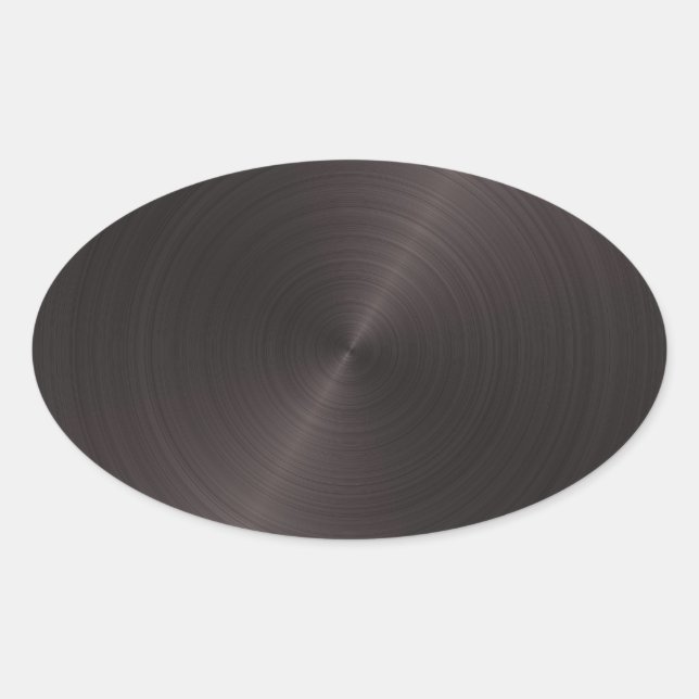 Black Metal Oval Sticker (Front)