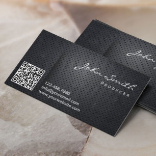 Black Metal QR Code Producer Business Card