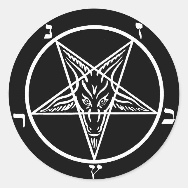 Black metal satanic Baphomet stickers (Front)