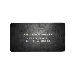 Black METAL Shipping Label