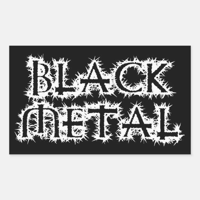 Black Metal Sticker (Front)