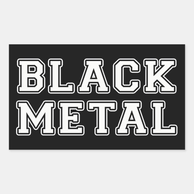 Black Metal Sticker (Front)