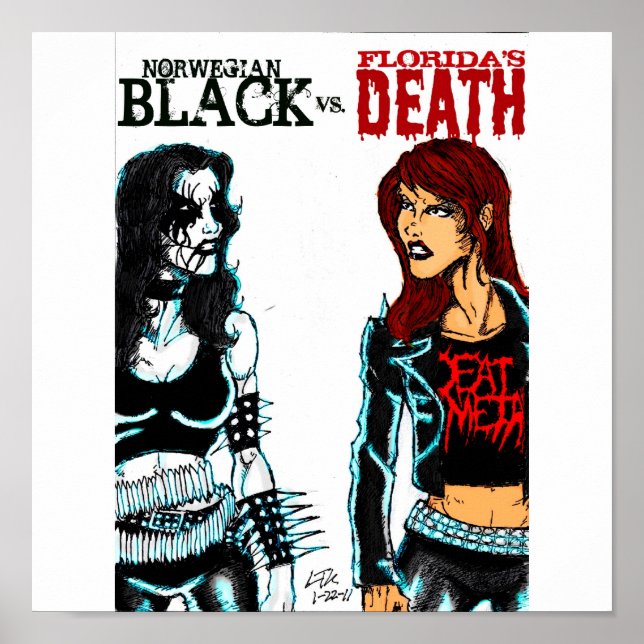 Black Metal Vs. Death Metal Poster (Front)