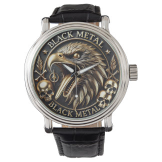 Black Metal watch eagle with dead head