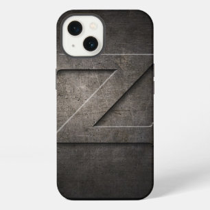 Black Metal Z Monogram Iphone Case