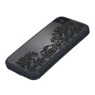 Black Metallic Brushed Aluminum & Floral Damasks