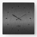 Black Metallic Design Brushed Aluminum Look