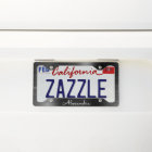 Black Metallic Modern Brushed Metal Monogram