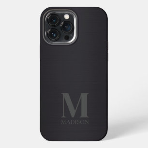 Black Metallic Monogram iPhone 13 Pro Max Case