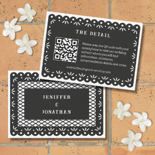 BLACK MEXICAN PAPEL PICADO ENCLOUSURE CARD