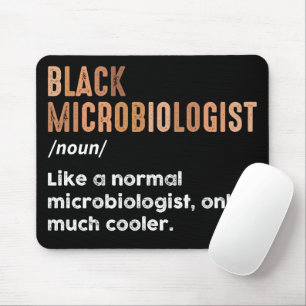 Black Microbiologist Funny Definition Microbiology Mouse Pad
