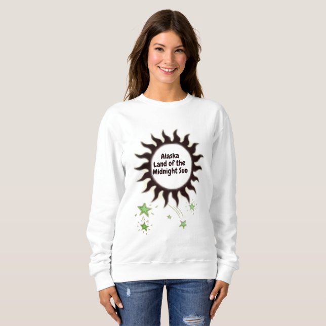 Black Midnight Sun of Alaska  Sweatshirt (Front Full)