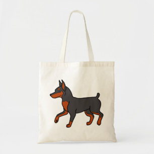 Black Miniature Pinscher Tote Bag