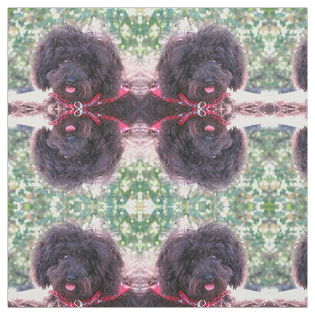 Black Miniature Poodle Fabric (Swatch)