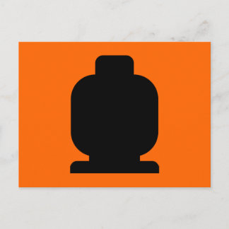 Black Minifig Head by Customize My Minifig Postcard