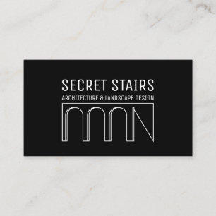 Black Minimal Architecture bridge Business Card