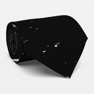 Black Minimal Glitter Neck Tie 