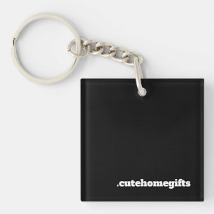 Black Minimal Modern Corporate Business  Keychain