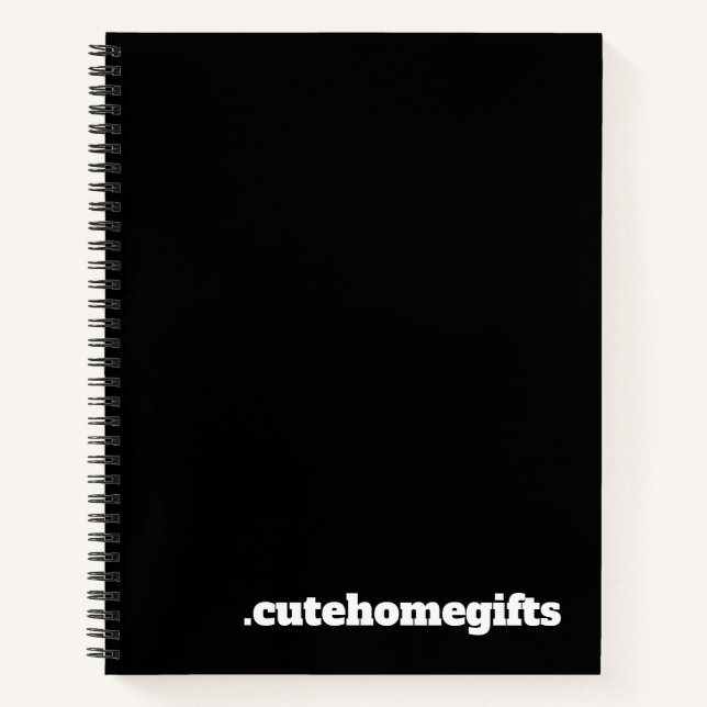 Black Minimal Modern Elegant Corporate Business  Notebook (Front)