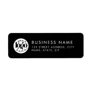 Black Minimal personnalisé Logo d'entreprise Adres