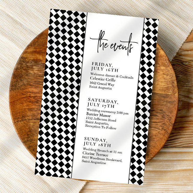 Black Minimal Text Wedding Events Timeline (Creator Uploaded)