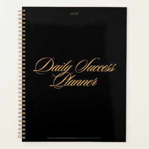 Black Minimalist 2026 Monthly & Weekly Planner
