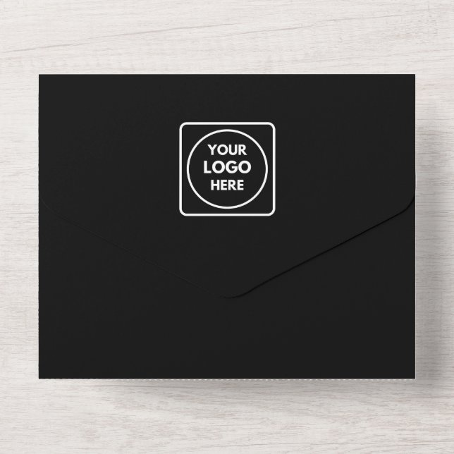 Black Minimalist Business Invitation  (Back)