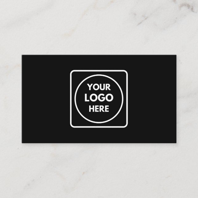 Black Minimalist Card | Custom Corporate Logo  (Front)
