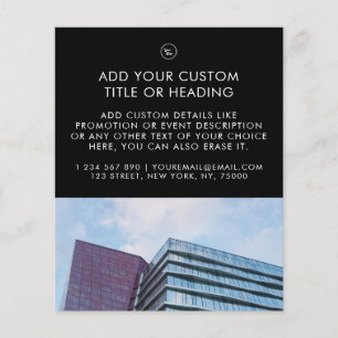 Black Minimalist Custom Business Logo & Photo Flyer