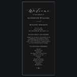 Black Minimalist Dainty Script Wedding Ceremony Program<br><div class="desc">Black Minimalist Dainty Script Wedding Programs |  Share details of your wedding with these elegant wedding programs. This customizable ceremony programs feature whimsical script and minimalist typography. These black wedding programs are perfect for any wedding theme.</div>