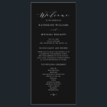 Black Minimalist Dainty Script Wedding Ceremony Program<br><div class="desc">Black Minimalist Dainty Script Wedding Programs |  Share details of your wedding with these elegant wedding programs. This customizable ceremony programs feature whimsical script and minimalist typography. These black wedding programs are perfect for any wedding theme.</div>