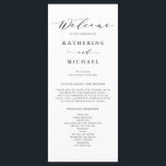 Black Minimalist Dainty Script Wedding Ceremony Program<br><div class="desc">Black Minimalist Dainty Script Wedding Programs |  Share details of your wedding with this elegant wedding programs. This customizable ceremony programs feature whimsical script and minimalist typography. These modern wedding programs are perfect for any wedding theme.</div>