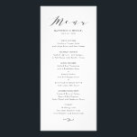 Black Minimalist Dainty Script Wedding Menu Card<br><div class="desc">Black Minimalist Dainty Script Menu Rack Card | Elegant and stylish menu card featuring whimsical script, classic typography and blush pink back colour. Personalize by adding your own details. This menu card will be perfect for weddings, graduations, retirement parties and so much more. Matching items and other colours are available....</div>