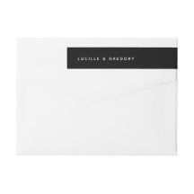 Black Minimalist First Names Wrap Around Address