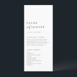 Black Minimalist Handwritten Script Modern Wedding Program<br><div class="desc">This minimalist wedding program features a modern layout with clean typography and elegant handwritten script. It’s designed to guide your guests through the ceremony while complementing your wedding style. The layout includes space for the order of events, wedding party names, and optional thank-you notes. The simple, neutral design works beautifully...</div>