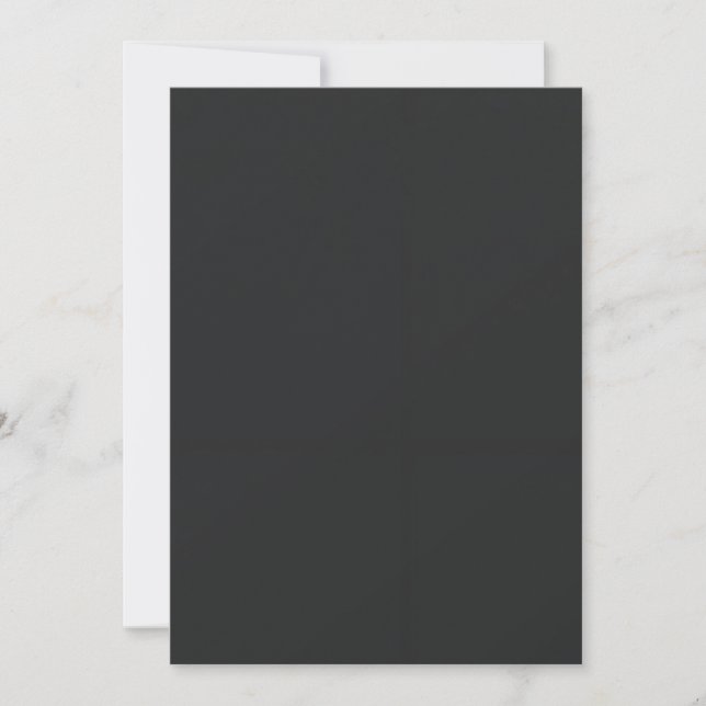 Black Minimalist Invitation Modern Elegant Dark We (Front)